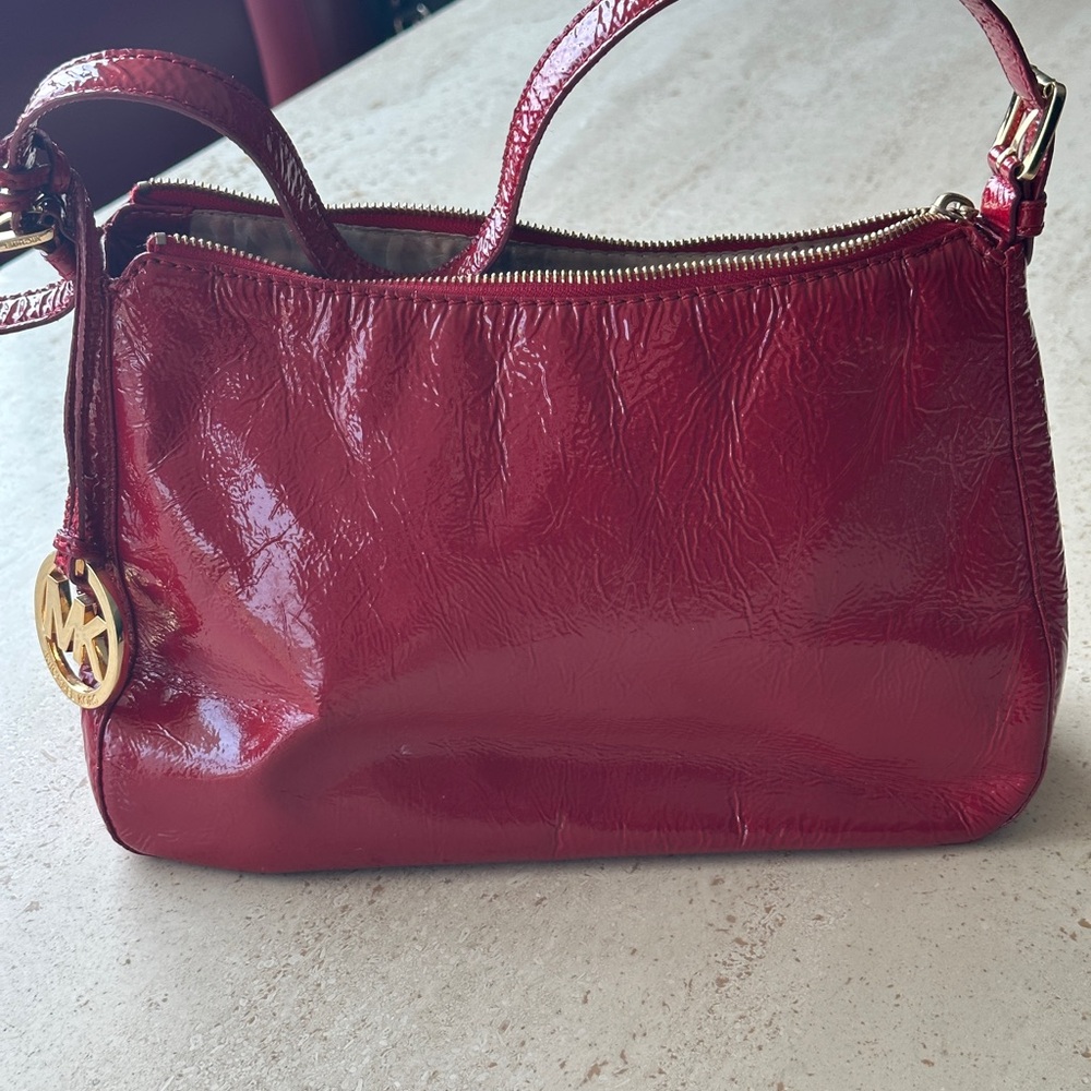 Michael Kors Red leather shoulder Bag